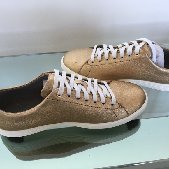 Cole Haan Gold Grand Crosscourt II Sneakers Sz 7 BNIB - Picture 5 of 11